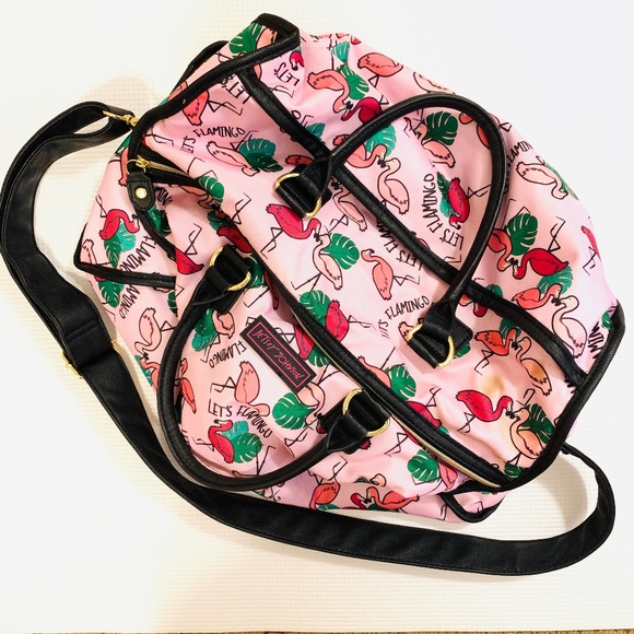 Betsey Johnson Handbags - Betsey Johnson Pink Flamingo Luggage Travel Bag